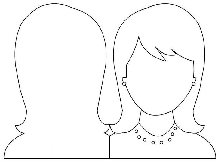 Заготовка для рисования портрет мамы