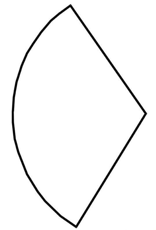 Трафарет конуса из бумаги