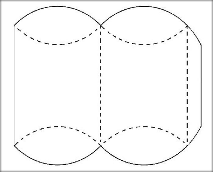 Бонбоньерка трафарет