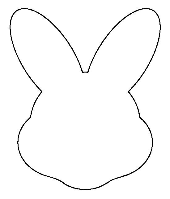 Пасхальный кролик трафарет