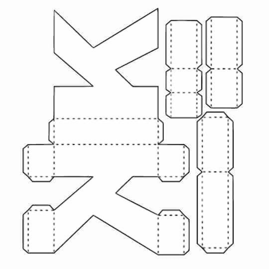 Развертка буквы д