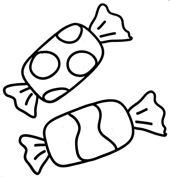 Конфета раскраска для детей