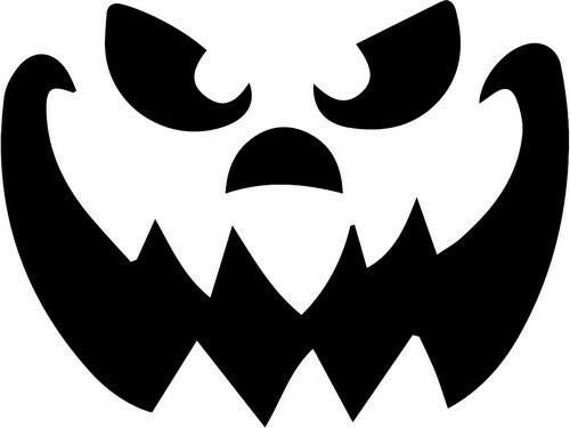 Тыква на Хэллоуин трафарет