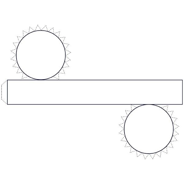 Модель цилиндра для склеивания