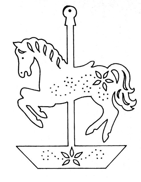 Трафарет цирковая лошадка