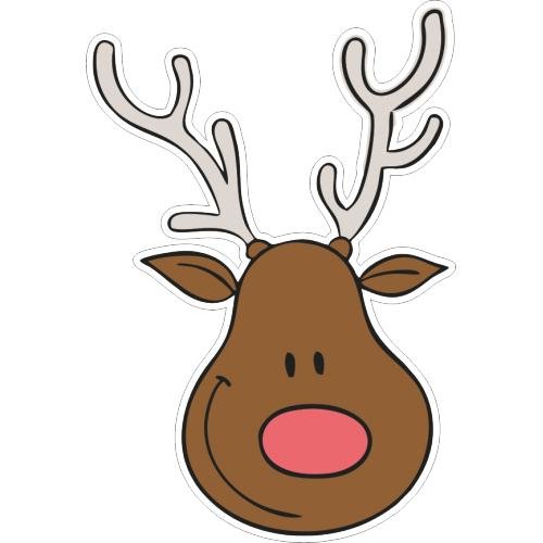 Голова новогоднего оленя