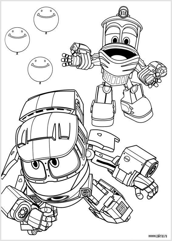 Роботы картинки раскраски