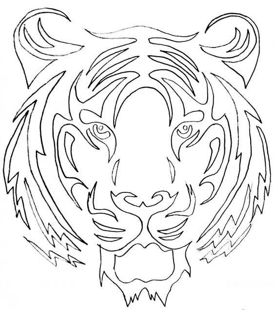 Вытынанка тигр