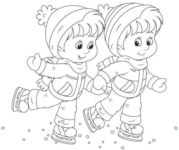 Зимняя раскраска