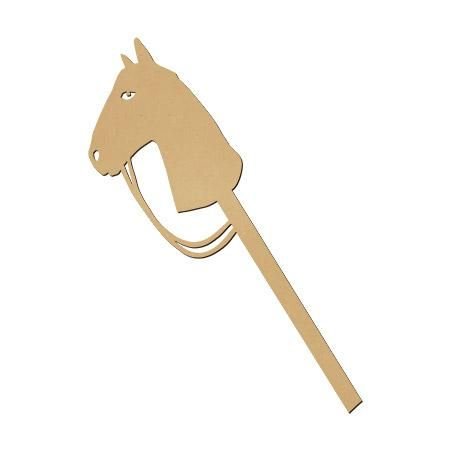 Деревянная лошадка на палке