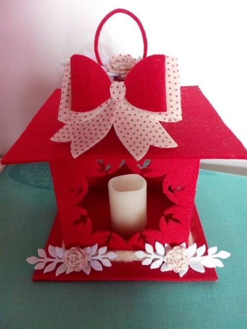 Фонарики из фетра на новый год