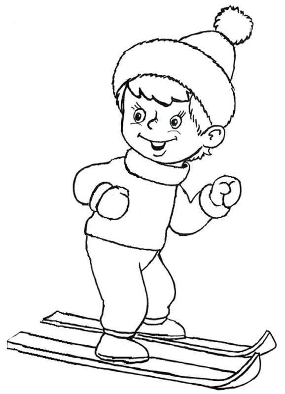 Зимние раскраски для детей