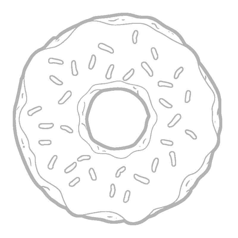 Пончики для раскрашивания