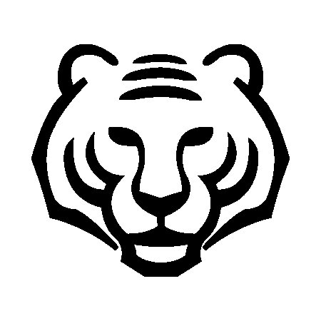Голова тигра контур