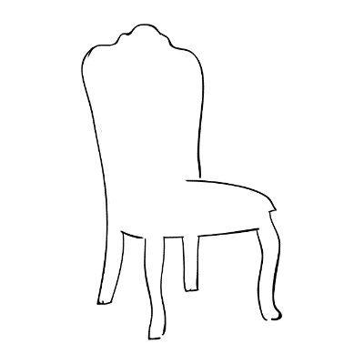 Стул трафарет для детей