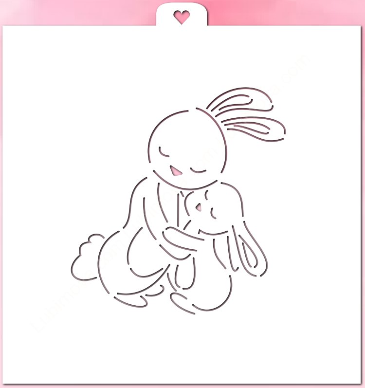 Трафарет зайца