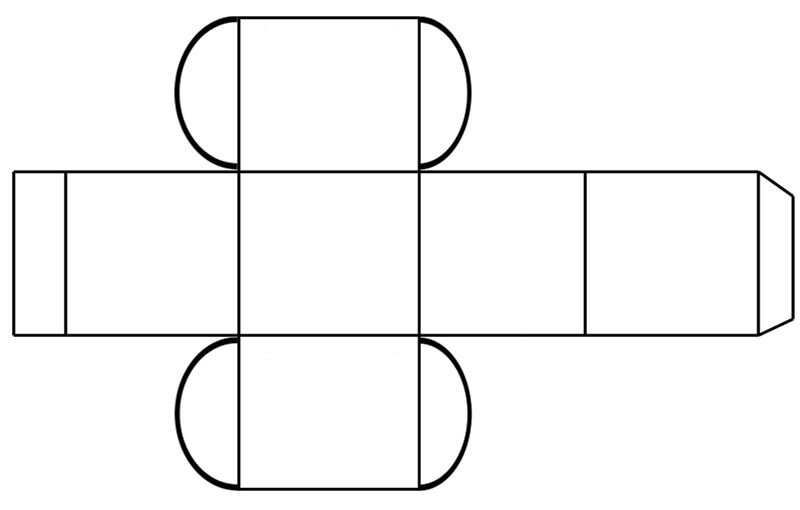 Модель цилиндра для склеивания