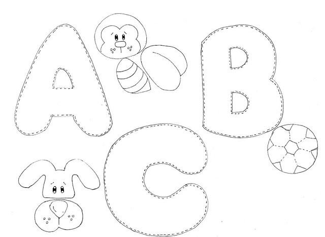 Алфавит из фетра выкройки