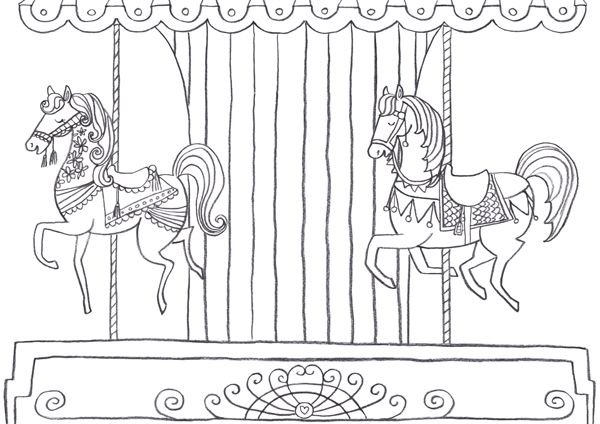 Лошадки для карусели шаблон