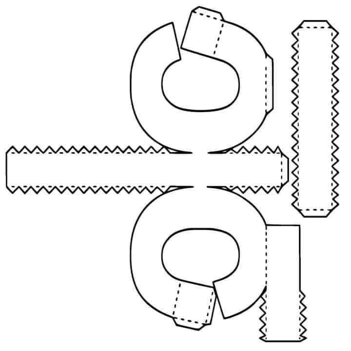 Буквы объемные шаблон