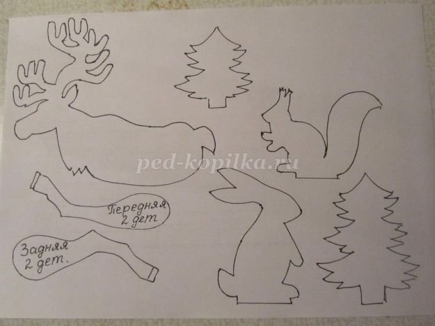 Новогодняя композиция из потолочной плитки шаблоны