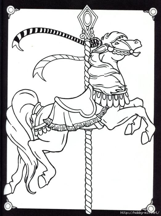 Витраж распечатать лошадь