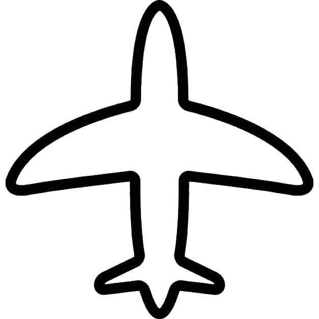 Трафарет самолета для рисования