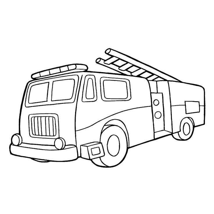Раскраска пожарная машина