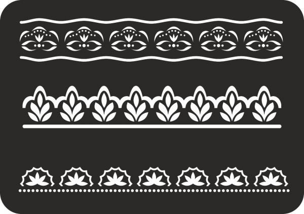 Трафарет для бордюра на стене