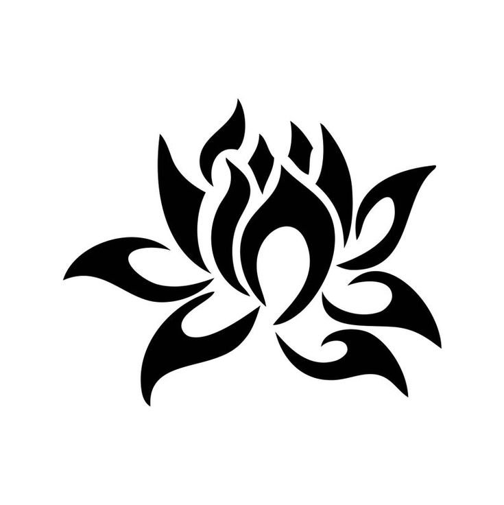 Тату Лотос трайбл