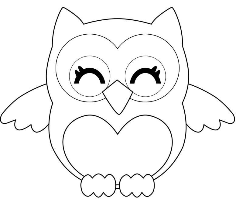 Трафарет Совы для аппликации