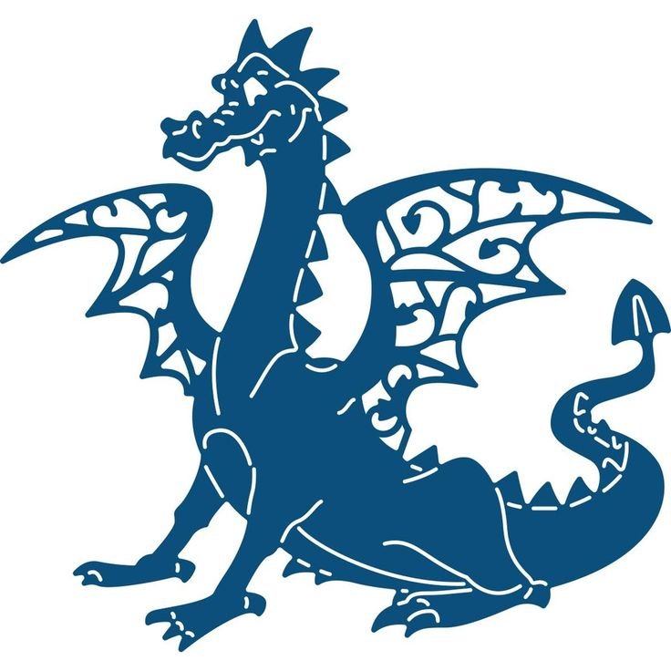 Дракон для вырезания на окна