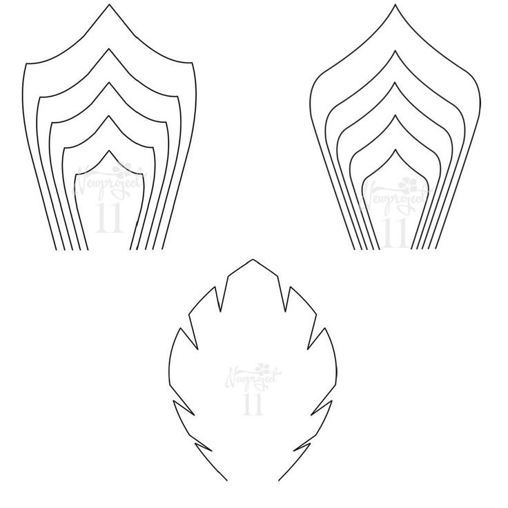 Трафареты лепестков цветов