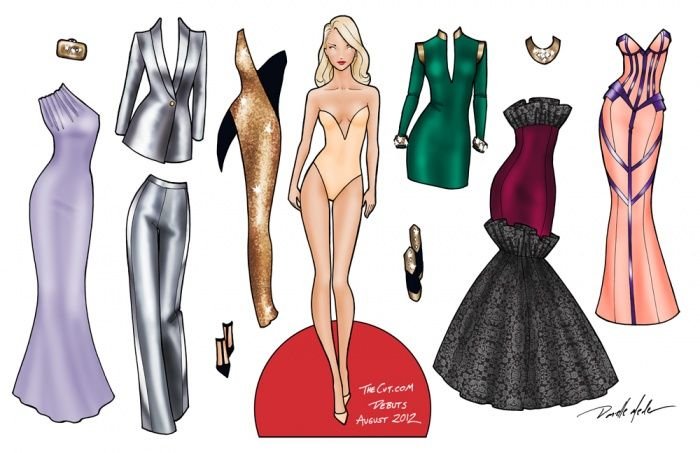 Платья для бумажных кукол