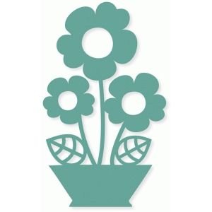 Вытынанки цветы в горшках