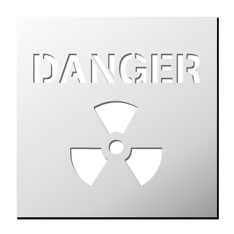 Дангер трафарет