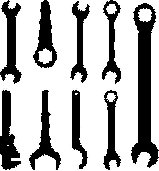 Гаечный ключ силуэт