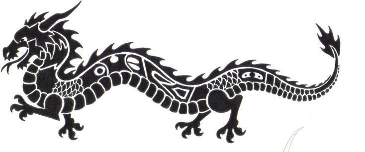 Трафареты китайских драконов