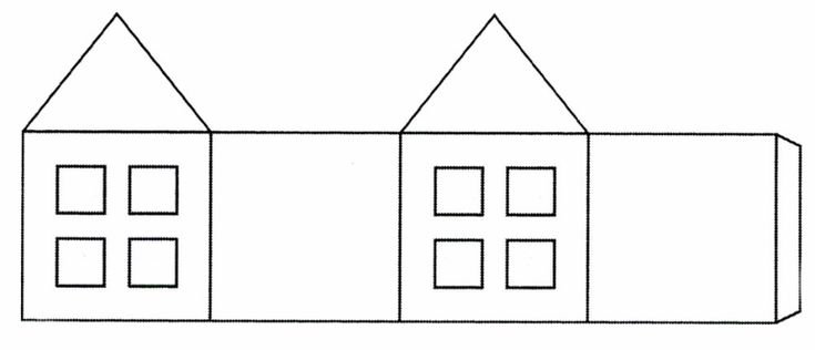 Развертка бумажного домика