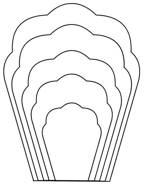 Трафарет для объемных цветов из бумаги