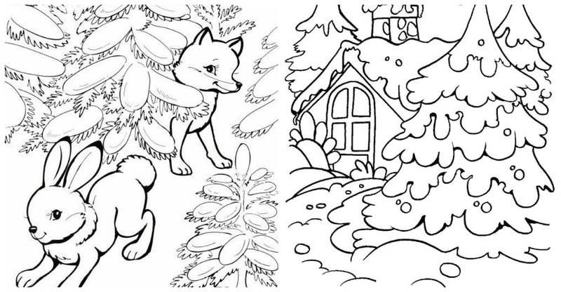 Раскраска леса для детей