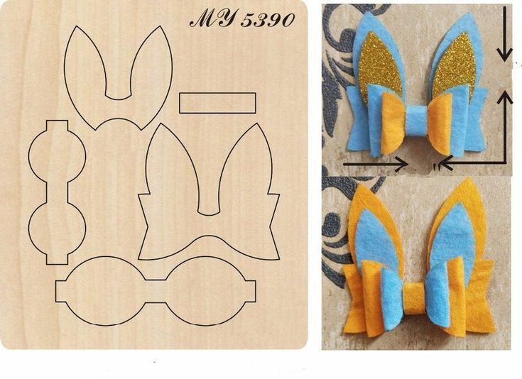 Бантики из фоамирана по шаблонам