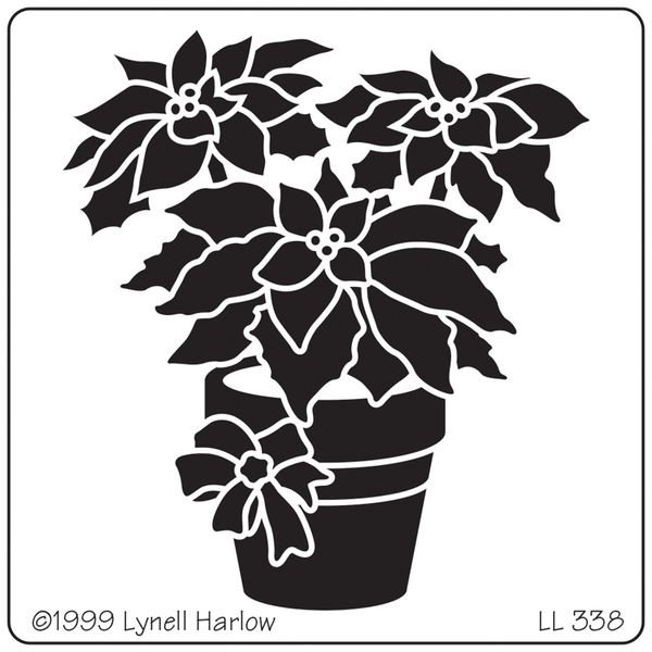 Трафарет горшок для цветов