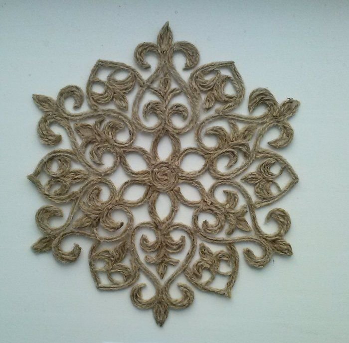 Джутовая филигрань салфетки