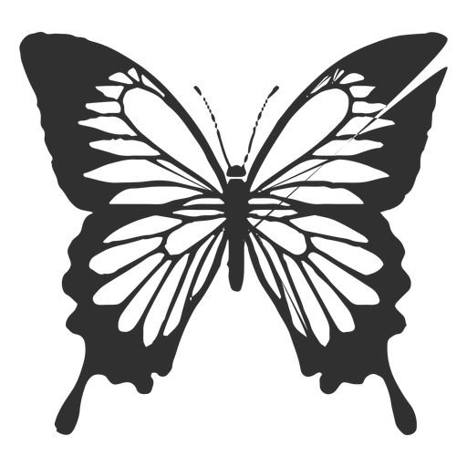 Силуэт бабочки прозрачный