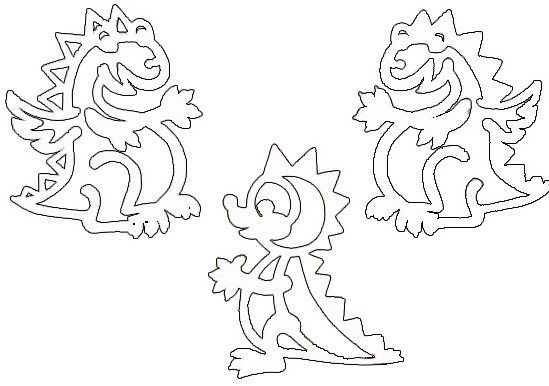 Дракончик трафарет