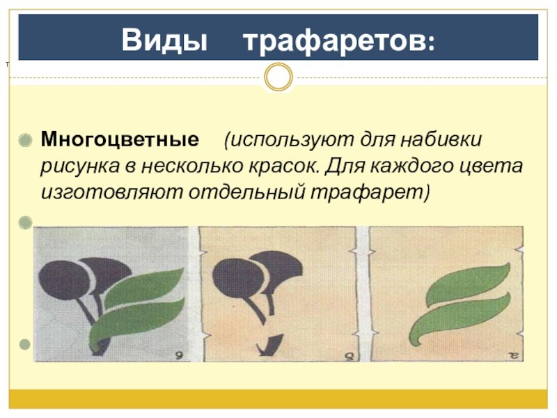 Виды трафаретов