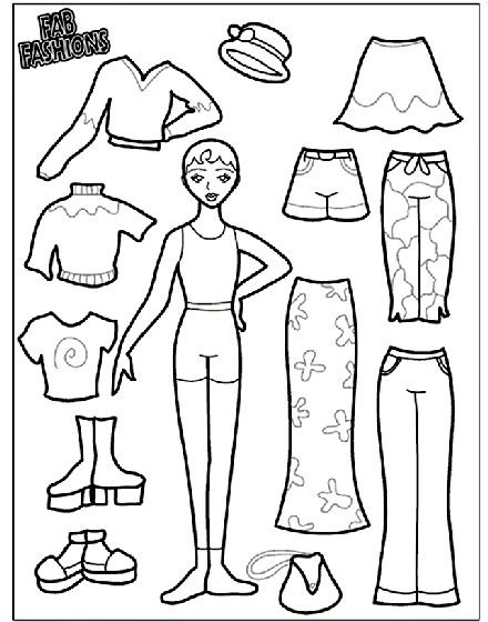 Раскраска одежда