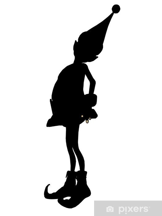 Новогодние эльфы силуэт