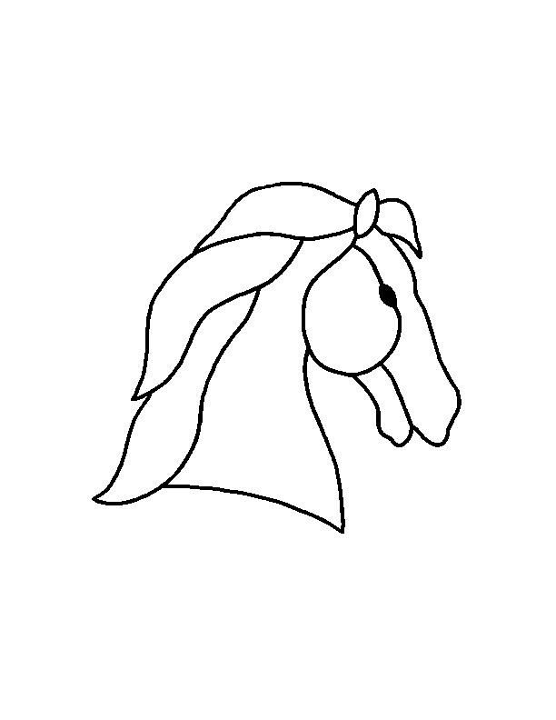 Трафарет для броши лошадь